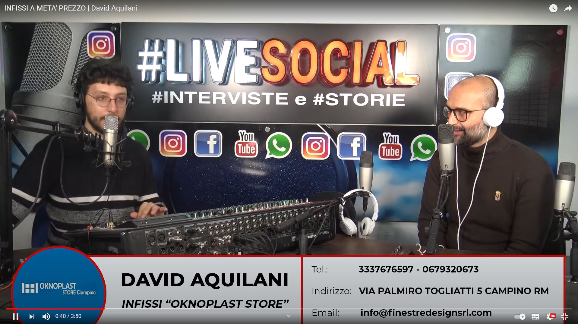 infissi meta prezzo David Aquilani YouTube